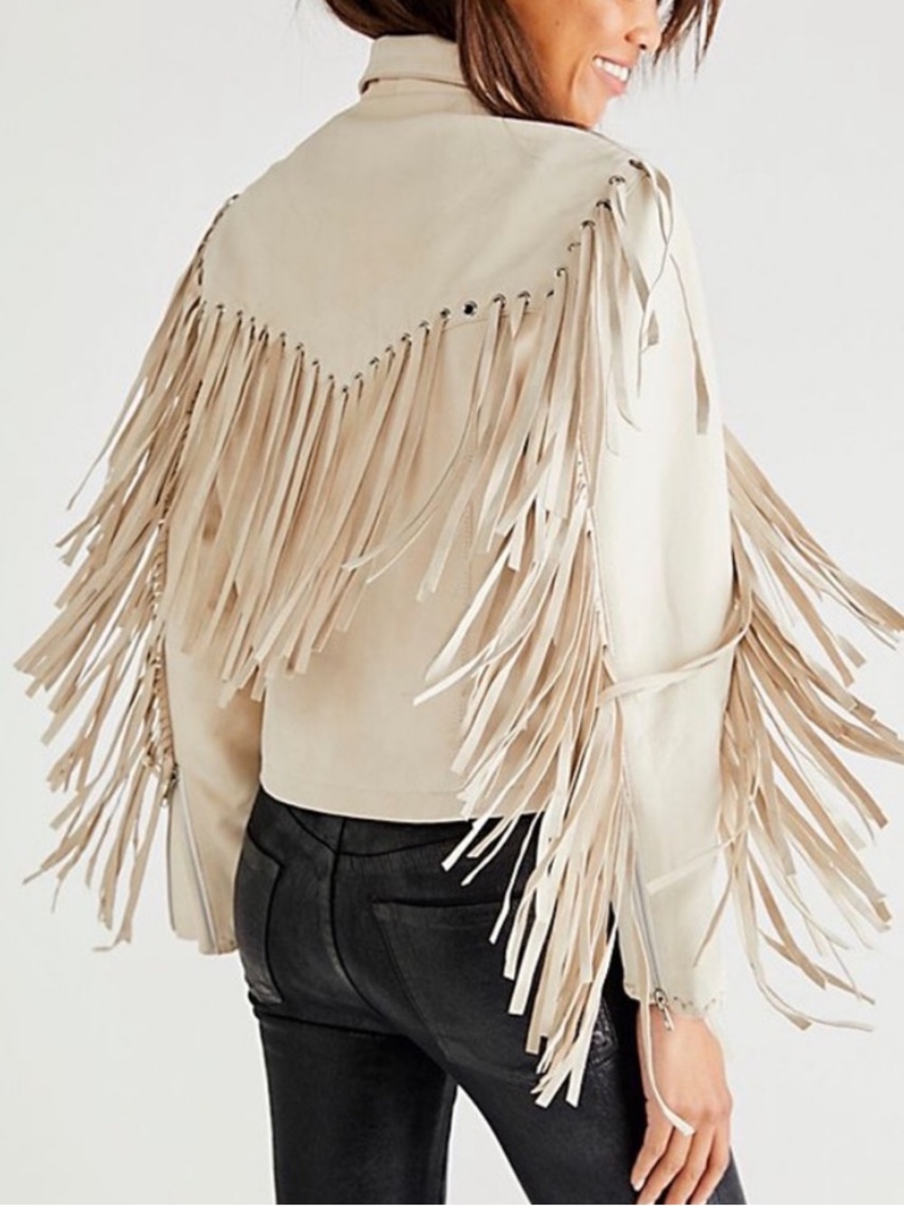 UNDERSTATED LEATHER Mustang Jacket in Marshmellow $495 small - Picture 14 of 16